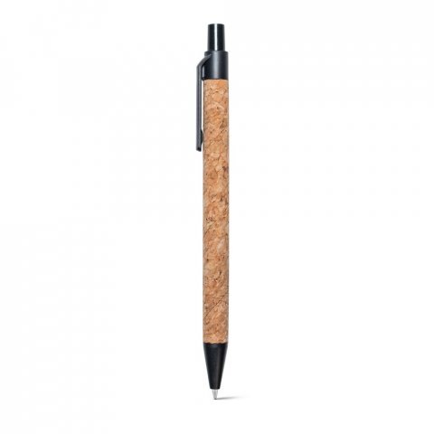 FREUD II. Conjunto de bloco de notas A5 e caneta esferogr&aacute;fica em corti&ccedil;a - Natural