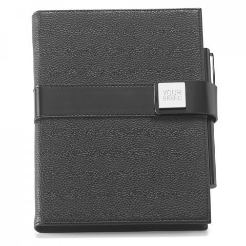 EMPIRE NOTEBOOK II. Caderno EMPIRE A5 com folhas pautadas, lisas e pontilhadas - Preto