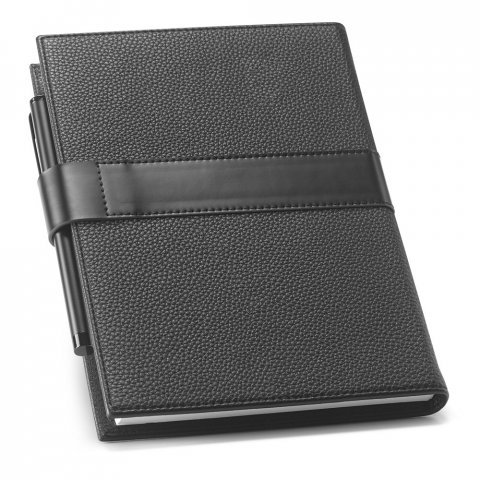 EMPIRE NOTEBOOK II. Caderno EMPIRE A5 com folhas pautadas, lisas e pontilhadas - Preto