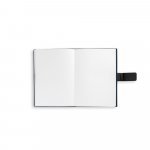 HILST. Caderno A5 com capa dura em 80% materiais reciclados estruturado em duas partes: p&aacute;ginas pautadas e p&aacute;ginas lisas - Azul