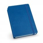 MORIAH. Caderno A5 de capa dura em c.sint&eacute;tico com p&aacute;ginas pautadas - Azul