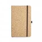 RUSHDIE A5. Caderno A5 de capa dura em corti&ccedil;a com p&aacute;ginas lisas - Natural