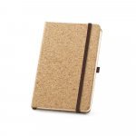 RUSHDIE A5. Caderno A5 de capa dura em corti&ccedil;a com p&aacute;ginas lisas - Natural