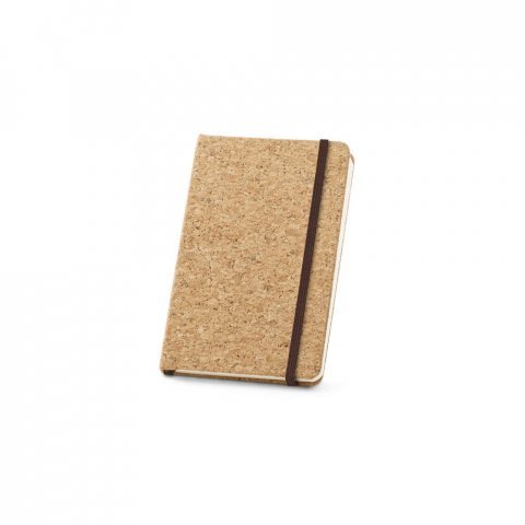 RUSHDIE A6. Caderno A6 de capa dura em corti&ccedil;a com p&aacute;ginas lisas - Natural