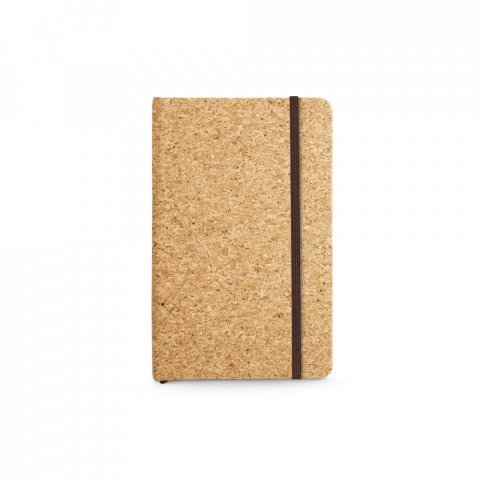 RUSHDIE A6. Caderno A6 de capa dura em corti&ccedil;a com p&aacute;ginas lisas - Natural