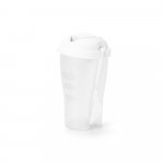 TURMERIC. Copo para salada em PP com garfo e molheira 850 mL - Branco
