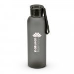 CARGNIN. Squeeze esportiva em PET 100% reciclado, com acabamento fosco (600 mL) - Preto