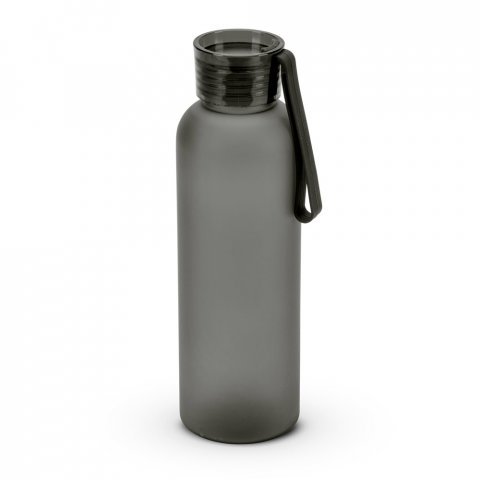 CARGNIN. Squeeze esportiva em PET 100% reciclado, com acabamento fosco (600 mL) - Preto