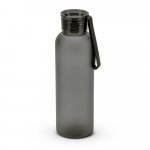 CARGNIN. Squeeze esportiva em PET 100% reciclado, com acabamento fosco (600 mL) - Preto