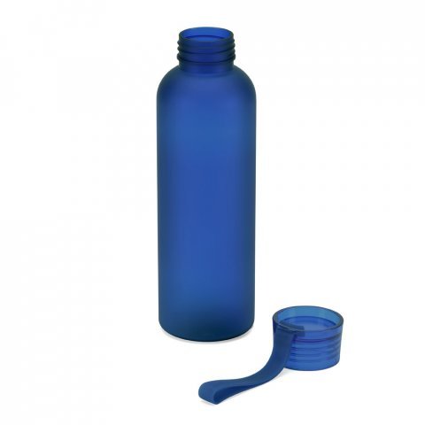 CARGNIN. Squeeze esportiva em PET 100% reciclado, com acabamento fosco (600 mL) - Azul