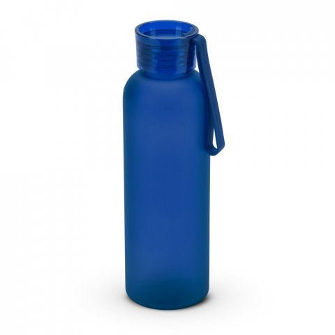 CARGNIN. Squeeze esportiva em PET 100% reciclado, com acabamento fosco (600 mL) - Azul