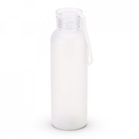 CARGNIN. Squeeze esportiva em PET 100% reciclado, com acabamento fosco (600 mL) - Transparente