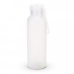 CARGNIN. Squeeze esportiva em PET 100% reciclado, com acabamento fosco (600 mL) - Transparente