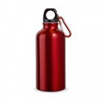 LANDSCAPE METTALIC. Garrafa esportiva em alum&iacute;nio com acabamento met&aacute;lico (400 mL) - Vermelho