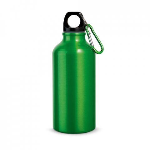 LANDSCAPE METTALIC. Garrafa esportiva em alum&iacute;nio com acabamento met&aacute;lico (400 mL) - Verde