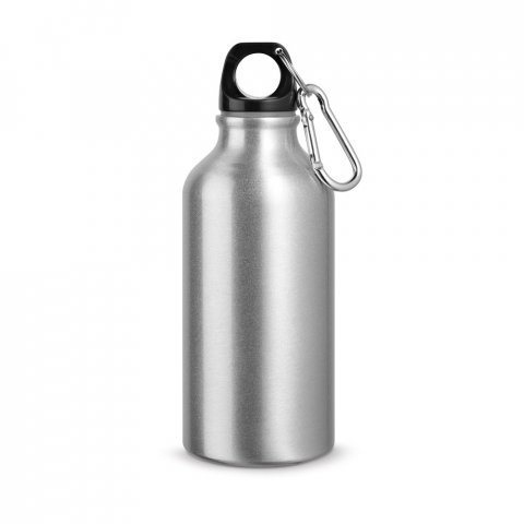 LANDSCAPE METTALIC. Garrafa esportiva em alum&iacute;nio com acabamento met&aacute;lico (400 mL) - Cromado satinado