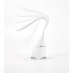 GRAHAM. Lumin&aacute;ria de mesa com caixa de som em ABS com 18 LEDs de alto brilho - Branco