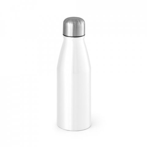 BILLY II. Squeeze para sublima&ccedil;&atilde;o em alum&iacute;nio com tampa em a&ccedil;o inox (500 mL) - Branco