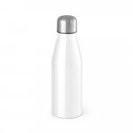 BILLY II. Squeeze para sublima&ccedil;&atilde;o em alum&iacute;nio com tampa em a&ccedil;o inox (500 mL) - Branco