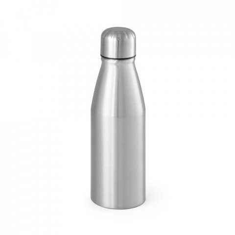 BILLY II. Squeeze para sublima&ccedil;&atilde;o em alum&iacute;nio com tampa em a&ccedil;o inox (500 mL) - Cromado satinado