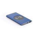 CASSINI 4.0. Bateria port&aacute;til com carregador por indu&ccedil;&atilde;o em alum&iacute;nio 100% reciclado (4.000 mAh) - Azul