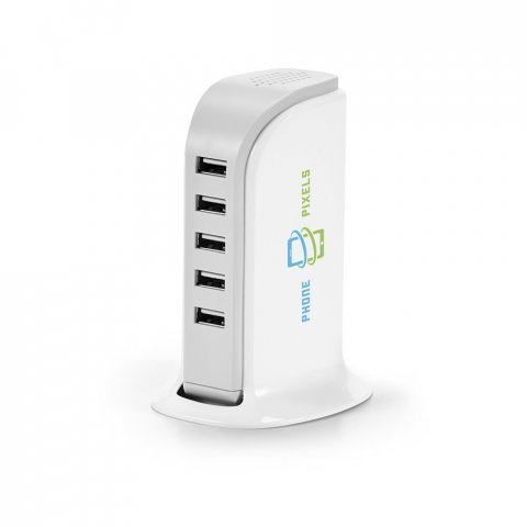 STEVEN. Esta&ccedil;&atilde;o de carregamento USB em ABS - Branco