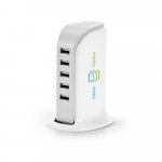 STEVEN. Esta&ccedil;&atilde;o de carregamento USB em ABS - Branco