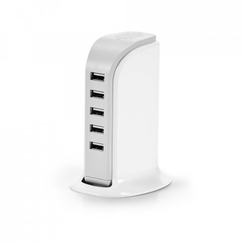 STEVEN. Esta&ccedil;&atilde;o de carregamento USB em ABS - Branco