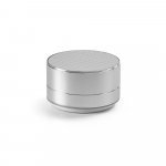 FLOREY II. Caixa de som com autonomia de 3h (400 mAh), em alum&iacute;nio 100% reciclado e ABS 100% reciclado - Cromado satinado