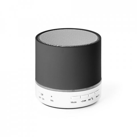 PERRY. Caixa de som com microfone em ABS - Preto