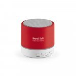 PERRY. Caixa de som com microfone em ABS - Vermelho