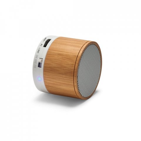 GLASHOW ECO. Caixa de som em bambu com microfone - Natural