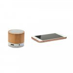 GLASHOW ECO. Caixa de som em bambu com microfone - Natural