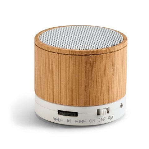 GLASHOW ECO. Caixa de som em bambu com microfone - Natural