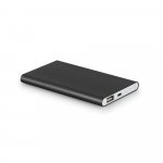 COULOMB 4.0. Bateria port&aacute;til slim em alum&iacute;nio 100% reciclado (4.000 mAh) - Preto