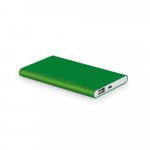 COULOMB 4.0. Bateria port&aacute;til slim em alum&iacute;nio 100% reciclado (4.000 mAh) - Verde
