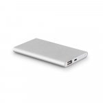 COULOMB 4.0. Bateria port&aacute;til slim em alum&iacute;nio 100% reciclado (4.000 mAh) - Cromado satinado