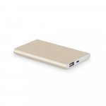 COULOMB 4.0. Bateria port&aacute;til slim em alum&iacute;nio 100% reciclado (4.000 mAh) - Champanhe