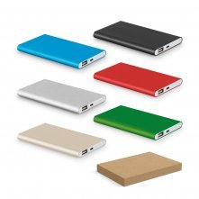 COULOMB 4.0. Bateria port&aacute;til slim em alum&iacute;nio 100% reciclado (4.000 mAh)