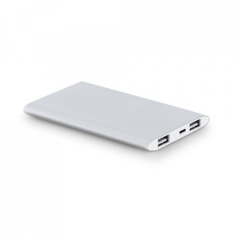 ZACK 7.2. Bateria port&aacute;til em alum&iacute;nio e bateria em l&iacute;tio 7.200 mAh - Cromado satinado