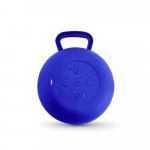 ECCLUS. Caixa de som com autonomia de 3h e microfone, em ABS e tecido em poli&eacute;ster - Azul