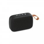 GENT. Caixa de som autonomia de 2h (300 mAh) e microfone, em ABS e poli&eacute;ster - Preto