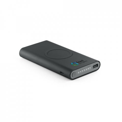 ALDRIN X. Bateria port&aacute;til por indu&ccedil;&atilde;o super-r&aacute;pido em ABS (10 000 mAh) - Preto