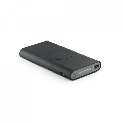 ALDRIN X. Bateria port&aacute;til por indu&ccedil;&atilde;o super-r&aacute;pido em ABS (10 000 mAh) - Preto