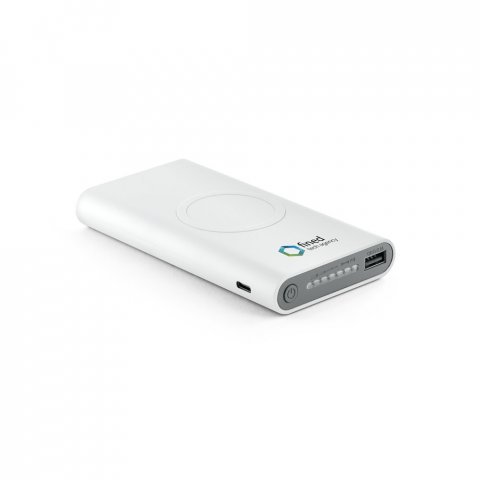 ALDRIN X. Bateria port&aacute;til por indu&ccedil;&atilde;o super-r&aacute;pido em ABS (10 000 mAh) - Branco