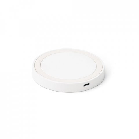 HYPER. Carregador por indu&ccedil;&atilde;o super-r&aacute;pido em ABS e silicone (15W) - Branco