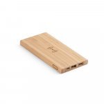 FITCH ECO. Bateria port&aacute;til com carregador por indu&ccedil;&atilde;o super-r&aacute;pido em bambu (5.000 mAh) - Natural