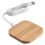ECOPOWER. Carregador por indu&ccedil;&atilde;o super-r&aacute;pido em bambu (15W) - Natural
