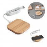 ECOPOWER. Carregador por indu&ccedil;&atilde;o super-r&aacute;pido em bambu (15W)