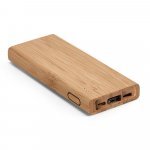 KOHN 5.0. Bateria port&aacute;til em bambu (5.000 mAh) - Natural
